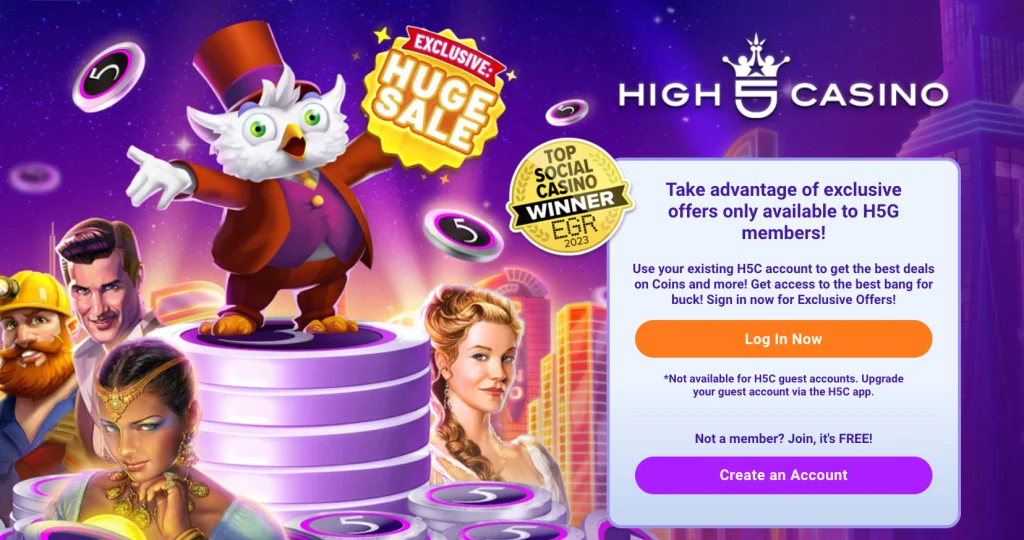 High 5 Casino Free Sweeps Coins