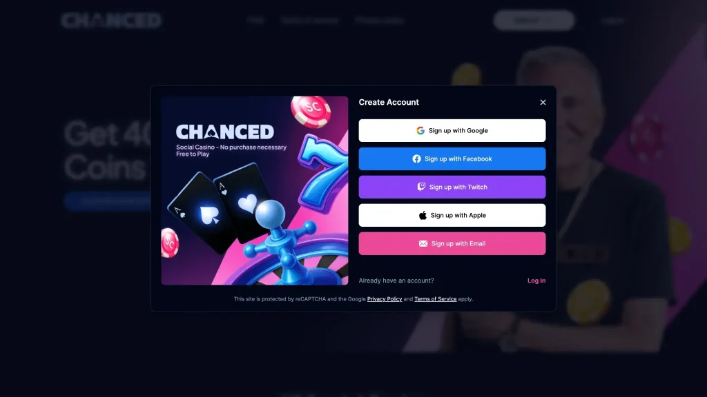 Chanced Casino Login