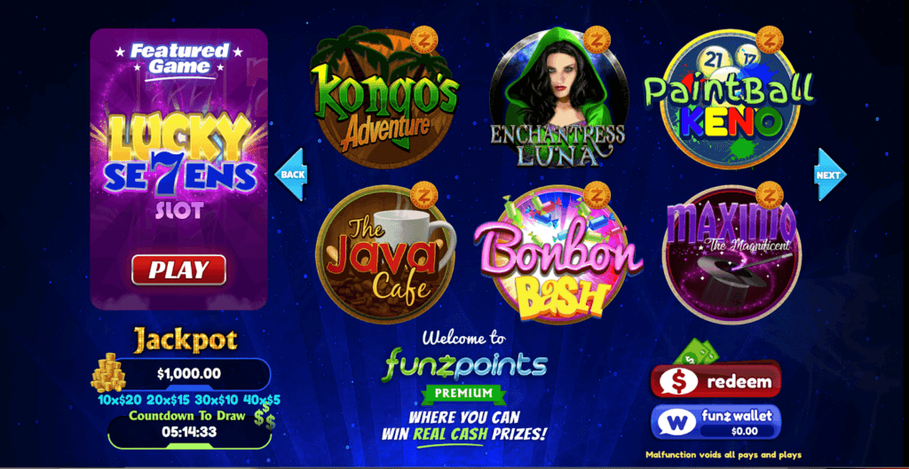 funzpoints com casino login sign up bonus